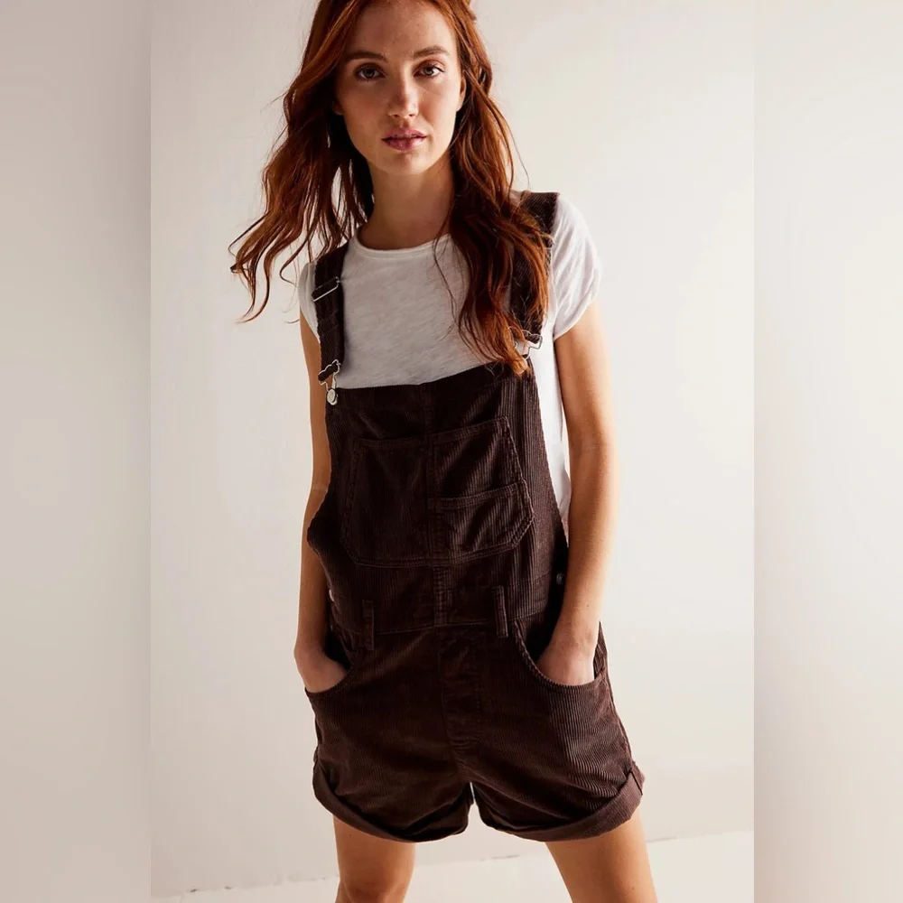 We The Free Ziggy Cord Shortalls M